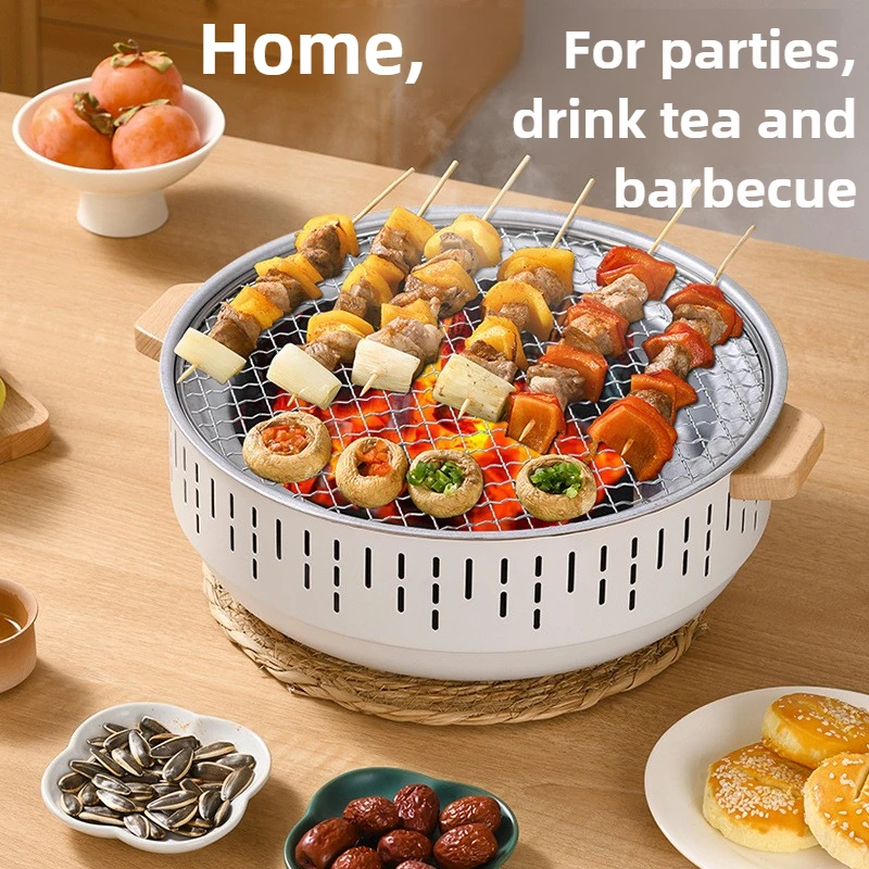 Полный набор гриля для барбекю, уличная карбоновая плита для кемпинга, бытовой угольный гриль, уличный садовый гриль, кухонный утюг