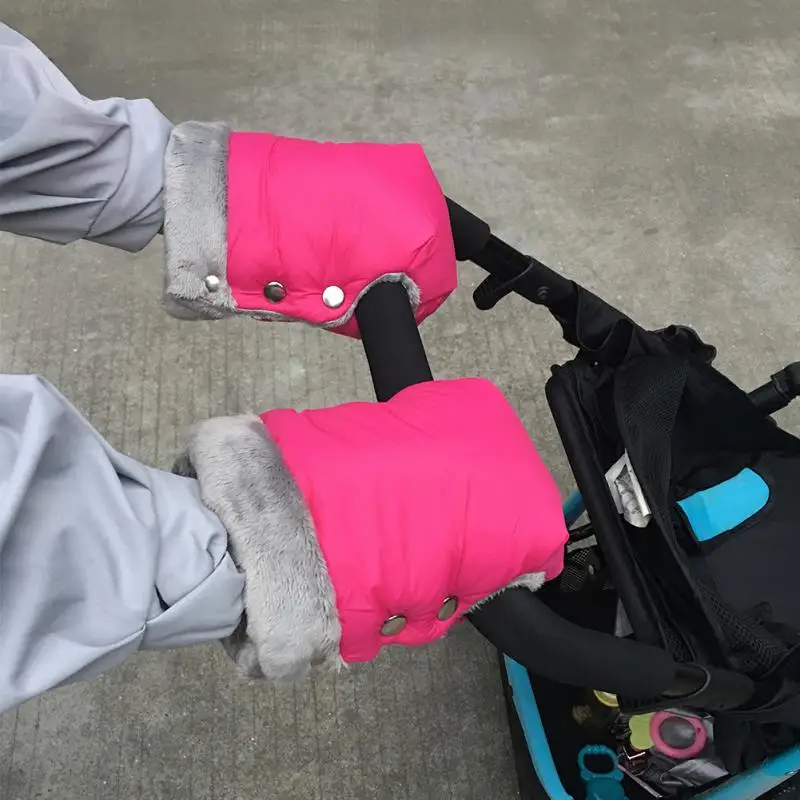 Baby Stroller Armrest Set Warm Gloves Snow Anti Splashing Gloves Stroller Warm Gloves