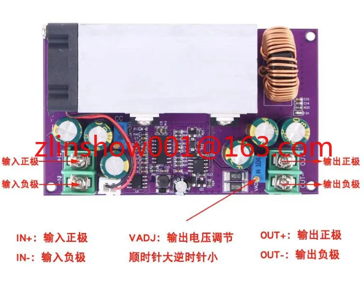 

DC-DC DC adjustable step-down power board module, high power 600W with constant current 25A for battery charging