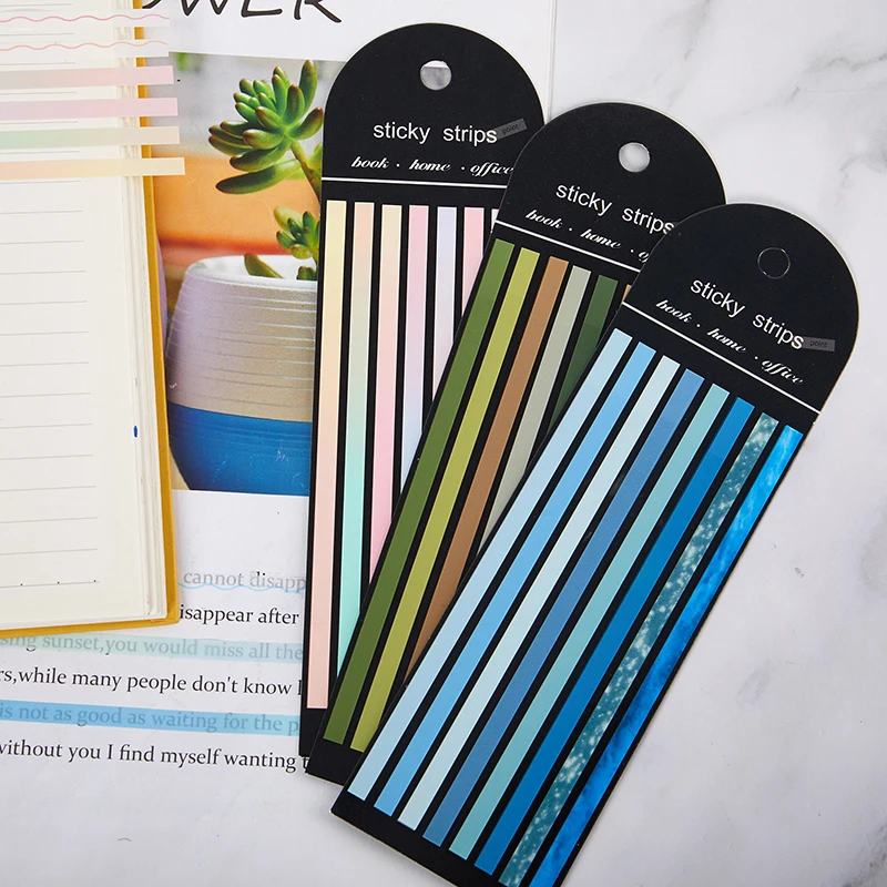 160 Sheets Color Self Adhesive Memo Pad Sticky Notes Bookmark  Index Sticker Marker Memo Sticker Paper Office School Supplies