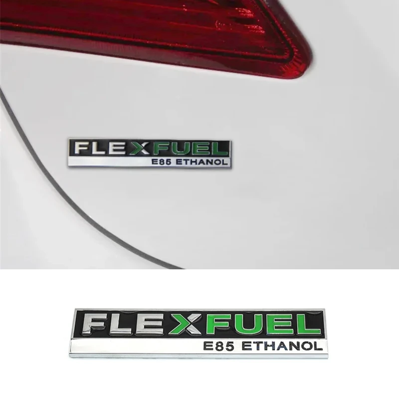 Metal Car Tail Trunk Whole Body Side Emblem Sticker for Ford FLEXFUEL E85 ETHANOL Transit Fiesta Focus Mondeo Kuga Decoration