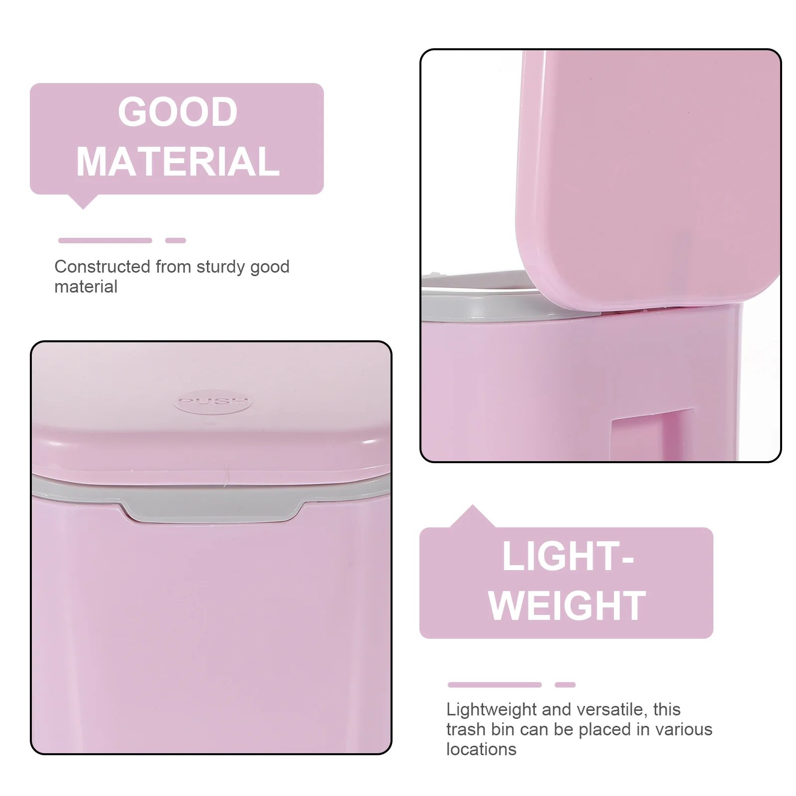 

Mini Desktop Trash Can Small Plastic Garbage Bin For Office Desk Home Bathroom Tabletop Use Waste Container Organizer