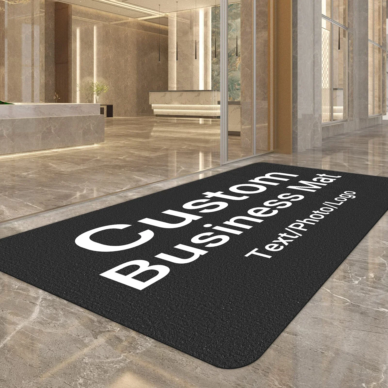 

Custom Business Entrance Doormat Anti-slip Rugs Entryway Carpets Personalized Logo Floor Mat Commercial Office Mat Decor Gift