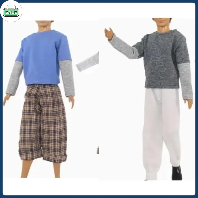 

1/6 Scale Male Soldier Splice Long Sleeve T-Shirt with Pants Set Model for 12'' Action Figures 30cm Body Accessories
