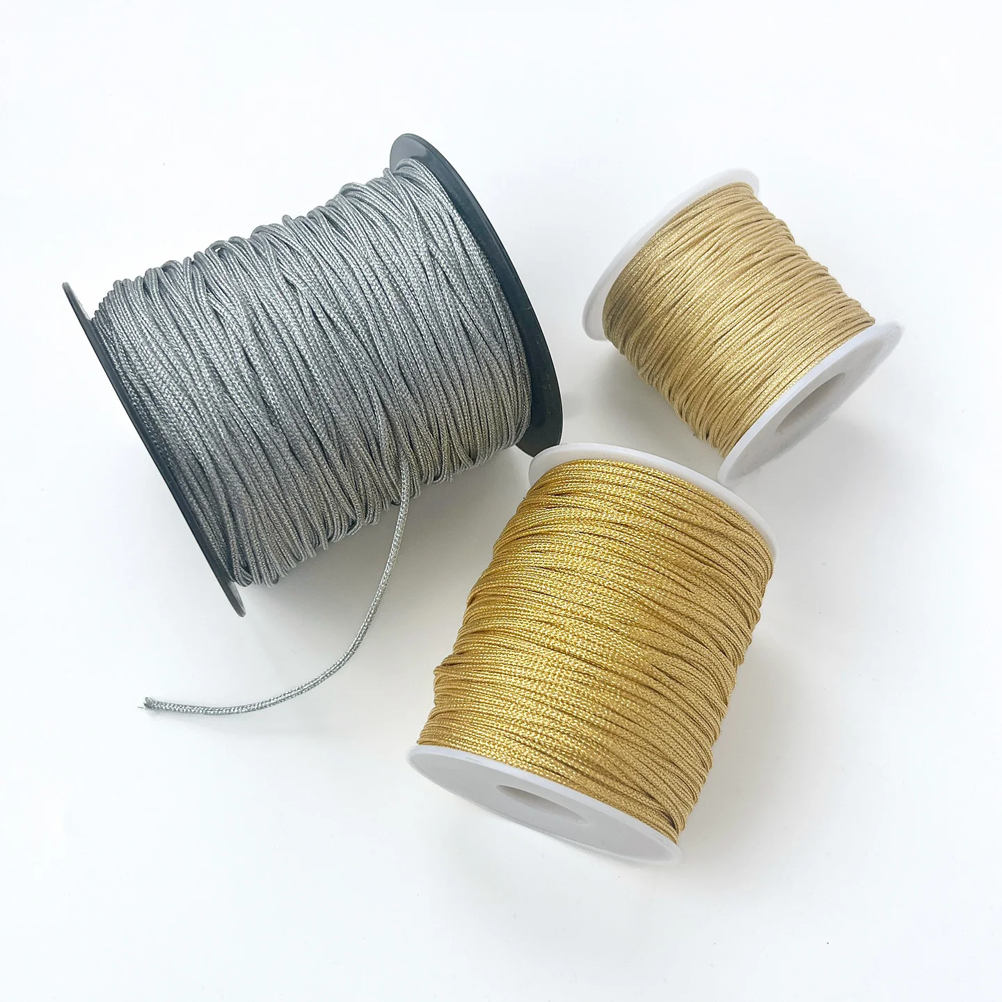 

100m Chinese Knot Hollow Ruyi with Rope Gold Wire Rope Jewelry DIY Pendant Rope Silver Gold Light Gold Webbing