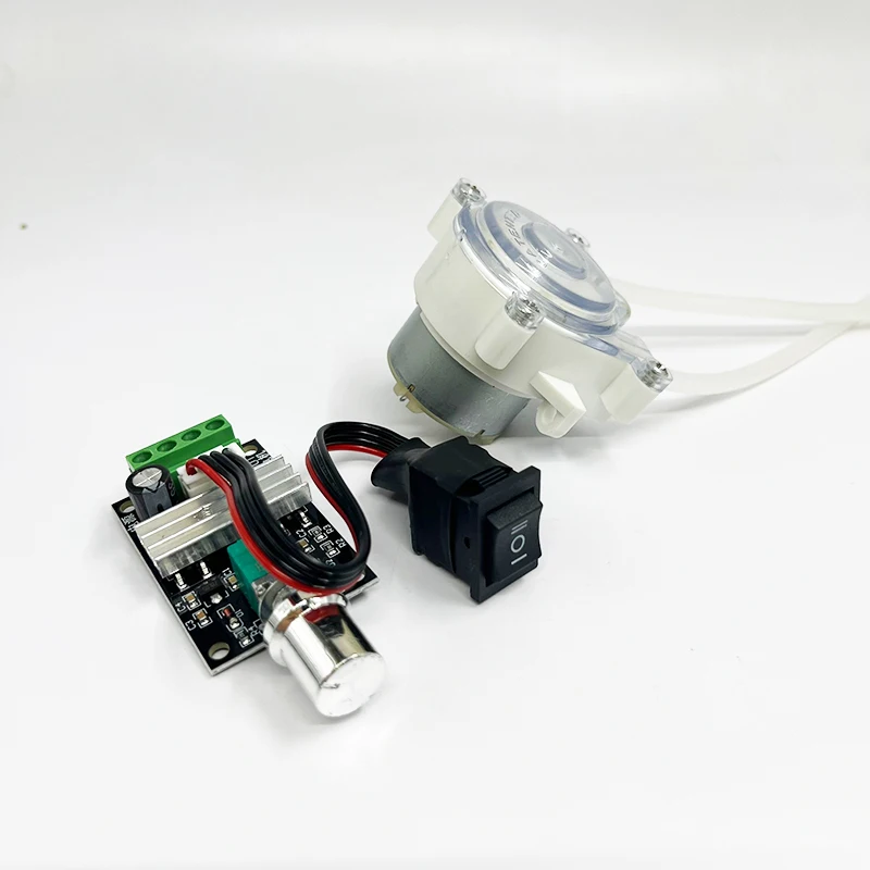 Micro Peristaltic Pump DC 6V-12V Metal Brush 500 Geared Motor Squeeze Dosing Liquid Water Pump Reverse for Lab Ink Sampling