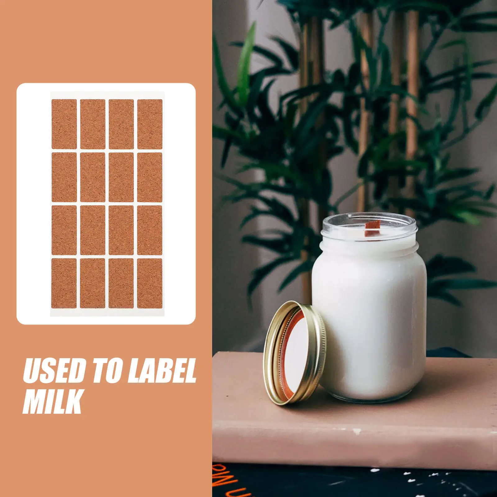 

48Pcs Water Resistant Cork Labels for Jars Bottles Freezer Food Storage Date Tracking Kitchen Pantry Labels Writing Stickers