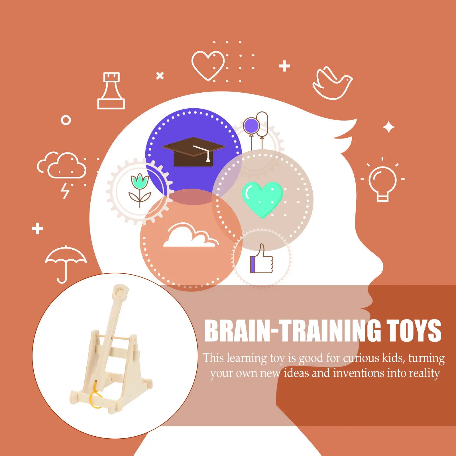 Kit de catapulte scientifique 2 pièces, ensemble d'activités STEM pour enfants, projet éducatif de construction pour l'apprentissage pratique et la réflexion créative