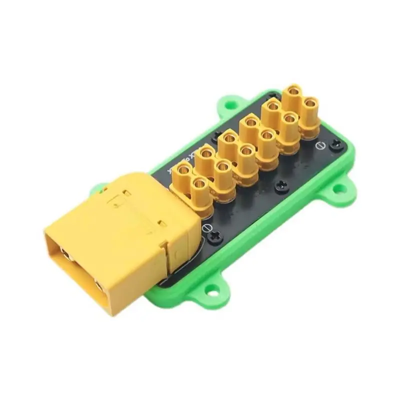dt18-xt90-to-xt30-6ポート電源分配ボード、50a-0-100v-ドローンrcボート用保護シェル、穴付き