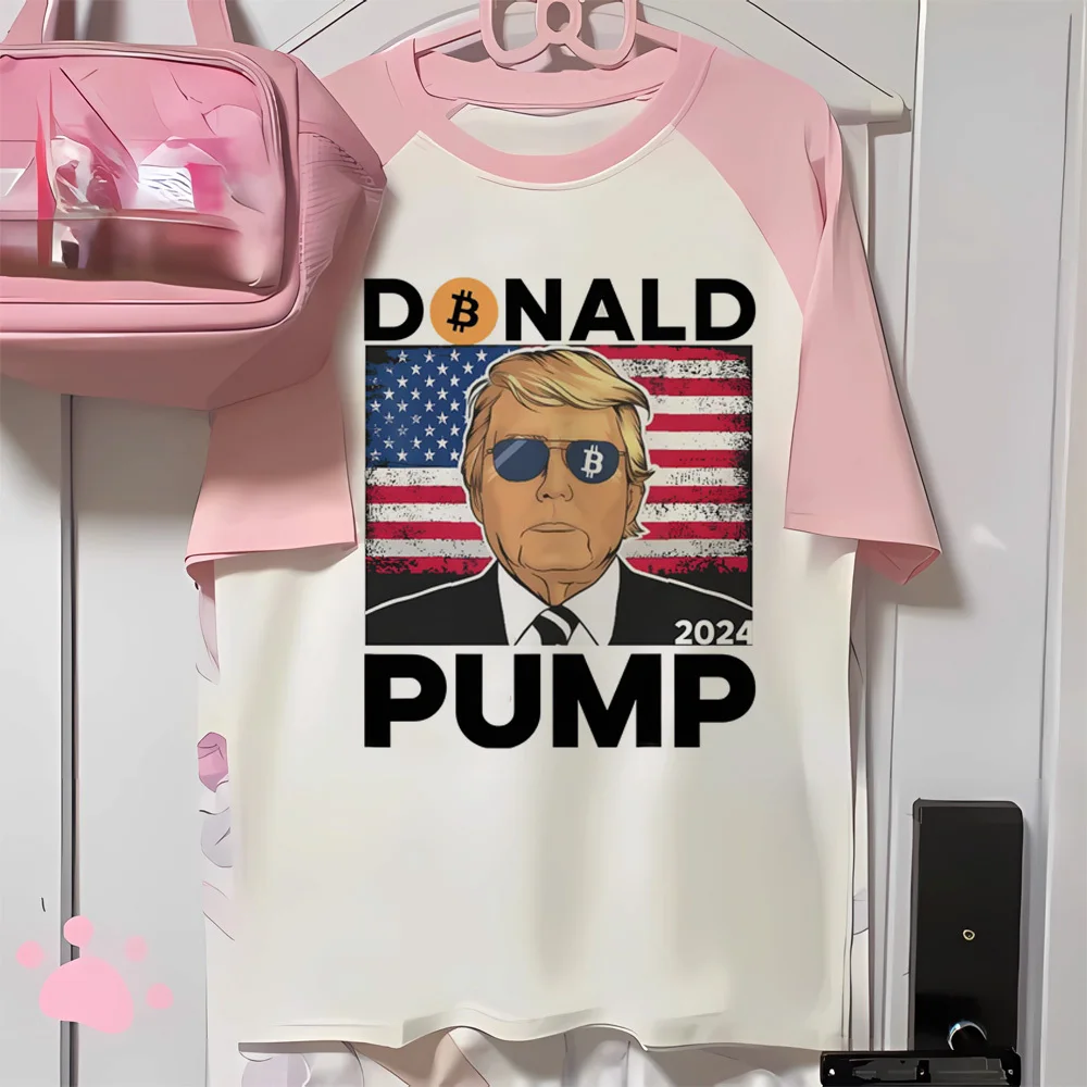 Donald Trump shirt female Breathable Psychedelic women 80s top tees Psychedelic streetwear Gothic Comfortable 2000s Vintage