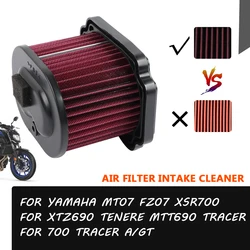 For MT-07 Air Filter Intake Cleaner Air Element Cleaner Engine Protector For Yamaha MT07 FZ-07 XSR 700 XTZ690 Tenere 700 Tracer