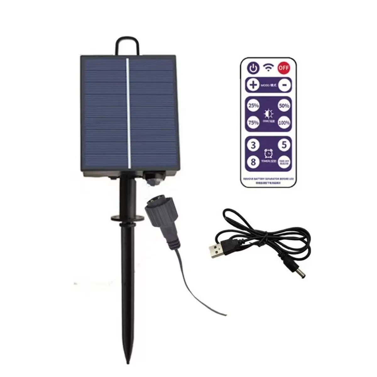 Promotional-Solar Battery Box Kit Pack Powered Lithium Panel Light with Remote Control for Led String Strip Lamp 3V DIY