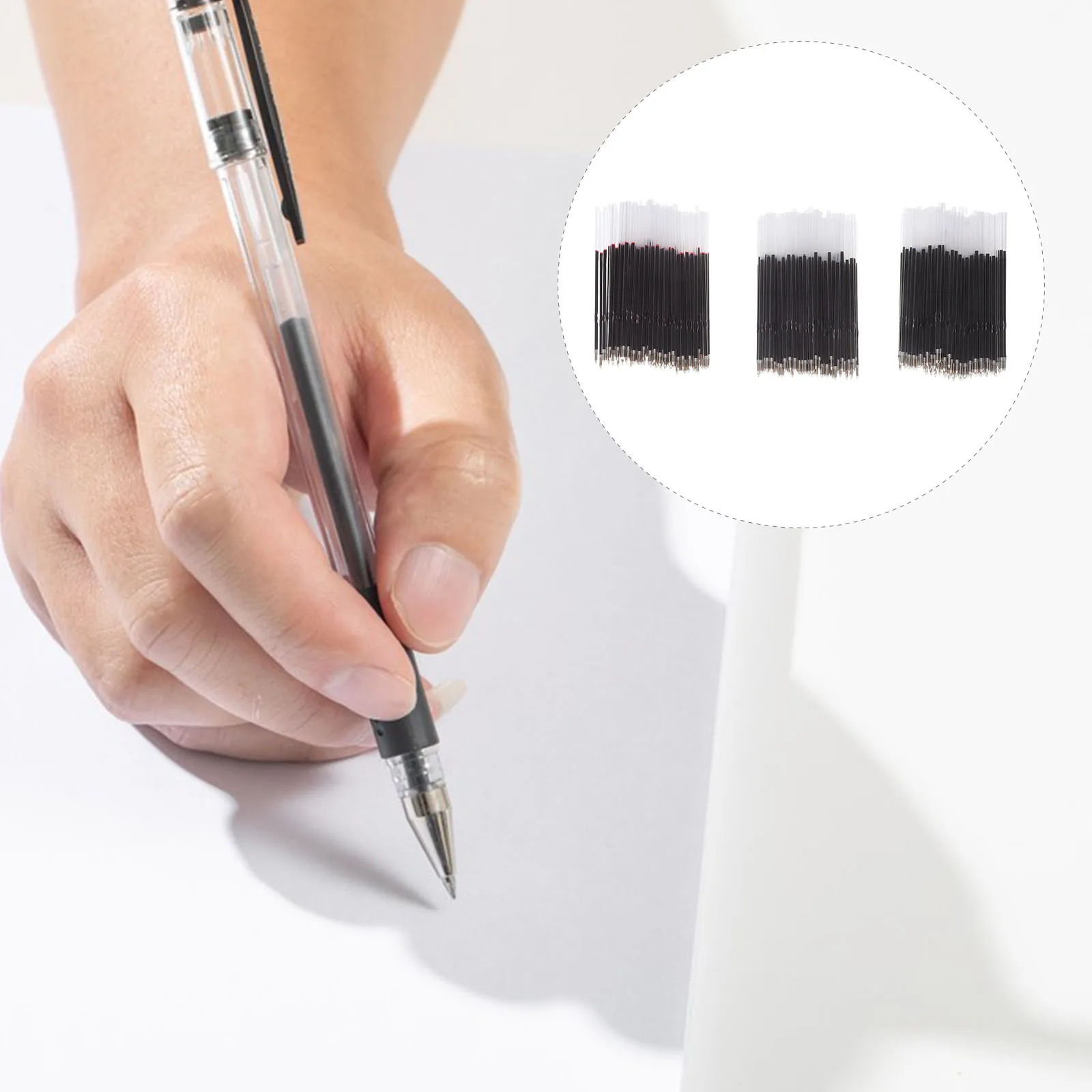 

300 шт., 0,7 мм, выдвижные стержни для шариковых ручек, быстросохнущие сменные чернила для офисных школьных принадлежностей, аксессуары для письма