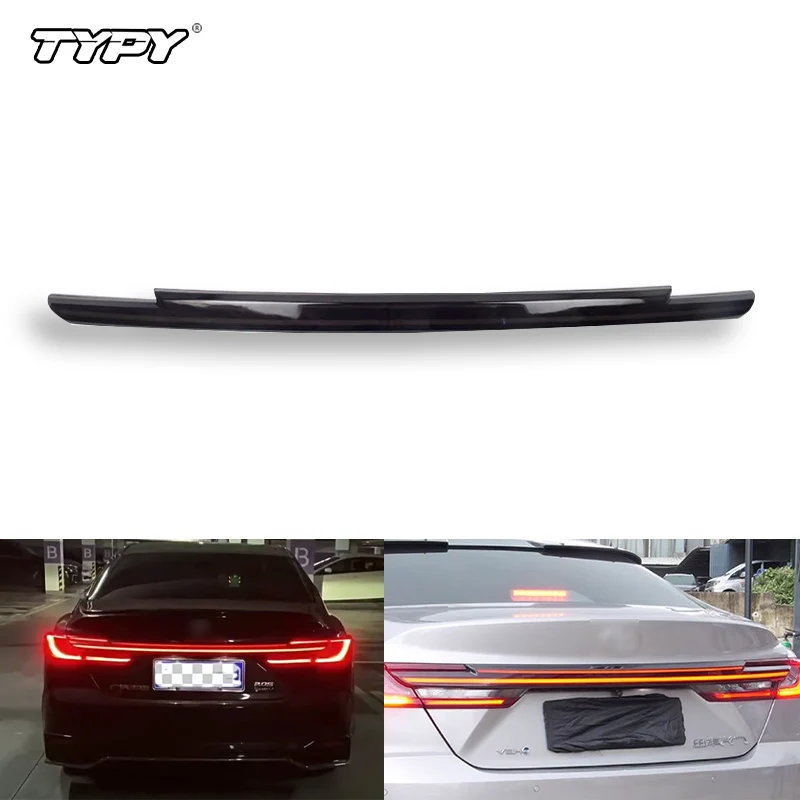 

TYPY Автомобильные светодиодные лампы заднего бампера для Toyota Camry 2024, стоп-сигнал, задние фонари, противотуманные фары, указатель поворота, резервный отражатель, лампа