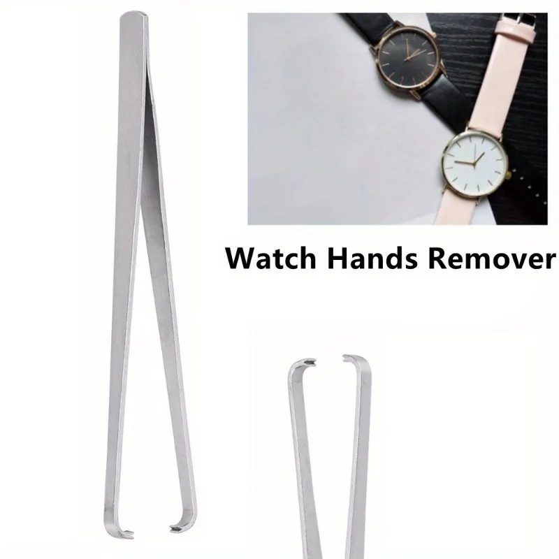 2pcs Watch Hand Remover Steel Tweezer Minute Second Hour Hand Removal Tool Watch Hand Removal Tool Watch Repair for Watchmakers