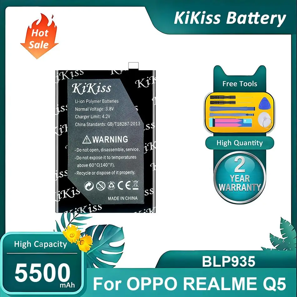 

KiKiss Battery For OPPO REALME Q5,BLP935,5500mAh