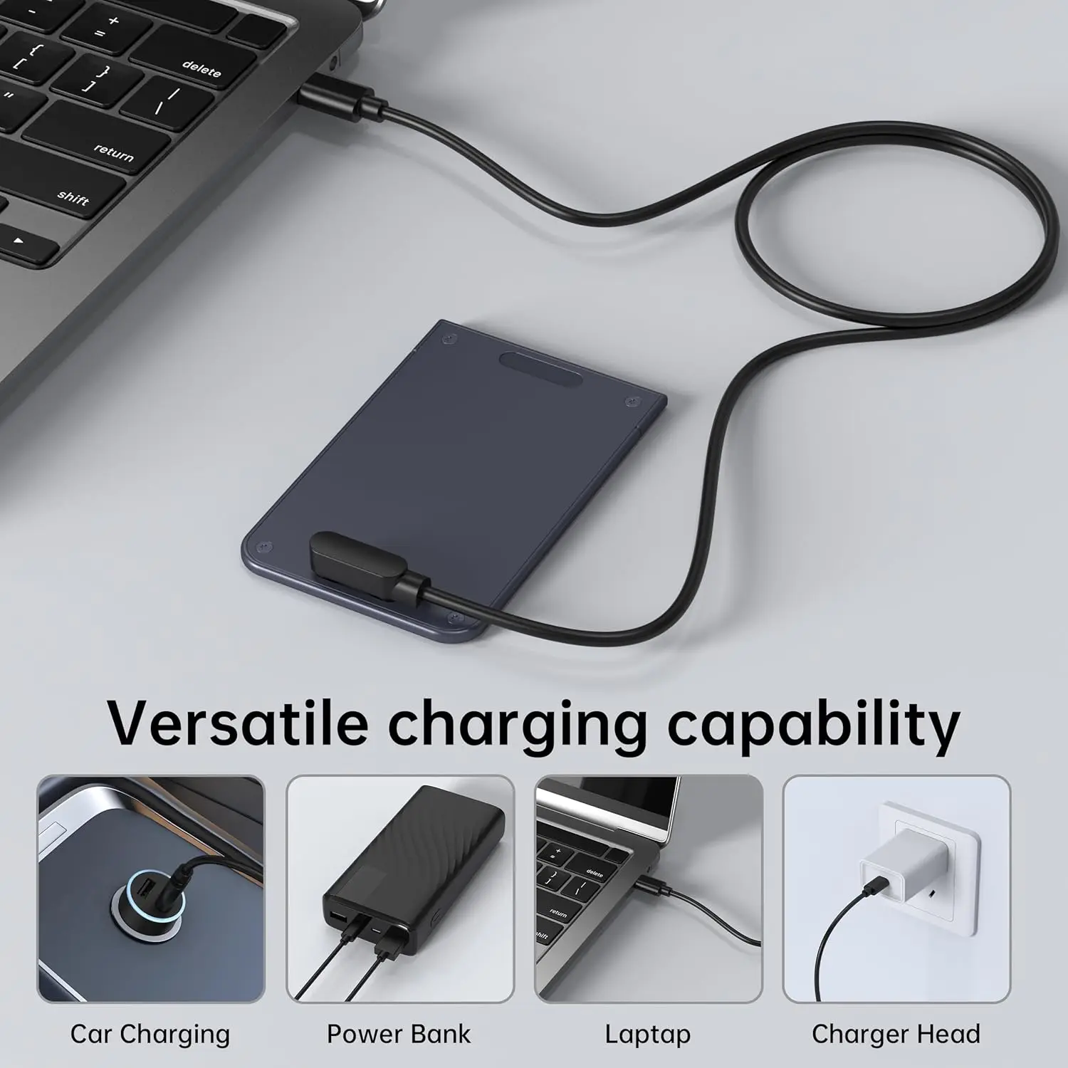 Voice Recorder Charging Cable For PLAUD Note AI / Note Pro AI Voice Recorder Charger Cord Type C Magnetic Replacement Cable