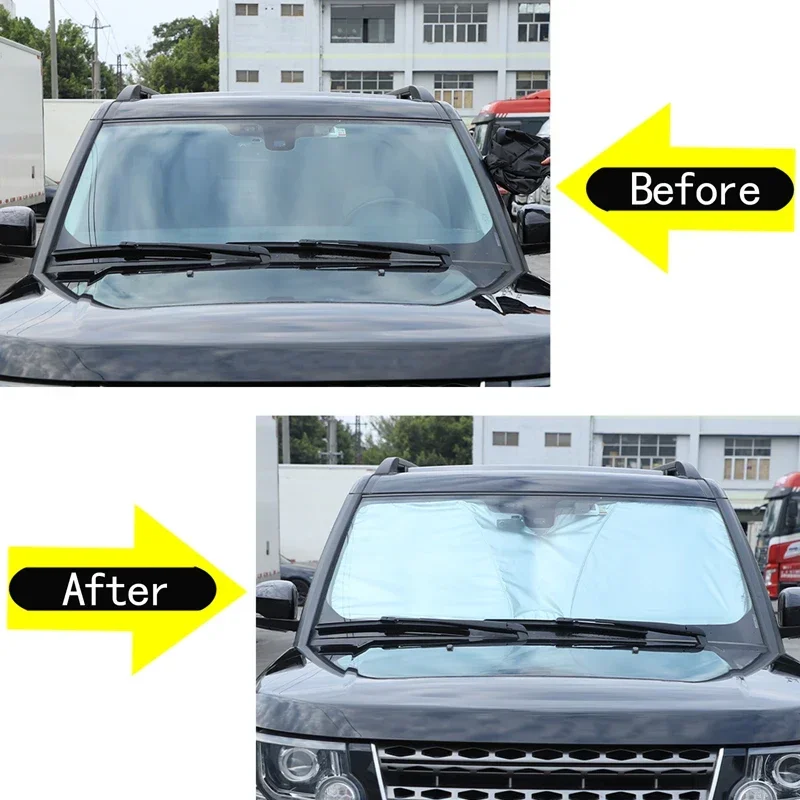 

For Land Rover Discovery 4 LR4 2004-2016 silver tape car styling car front glass anti-UV sunshade car interior accessories