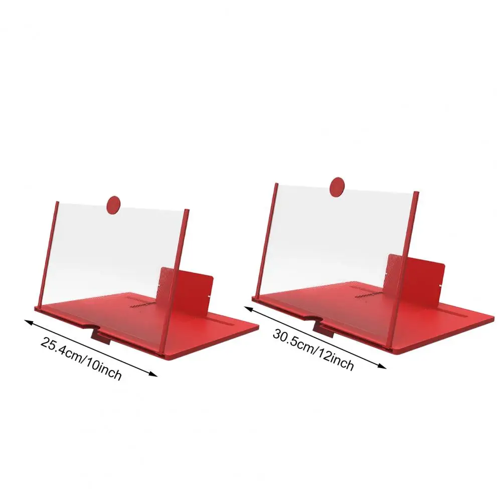 10/12 inches 3D Screen Amplifier Mobile Phone Screen Video Magnifier Smartphone Enlarged Screen Phone Stand TV Video Amplifier