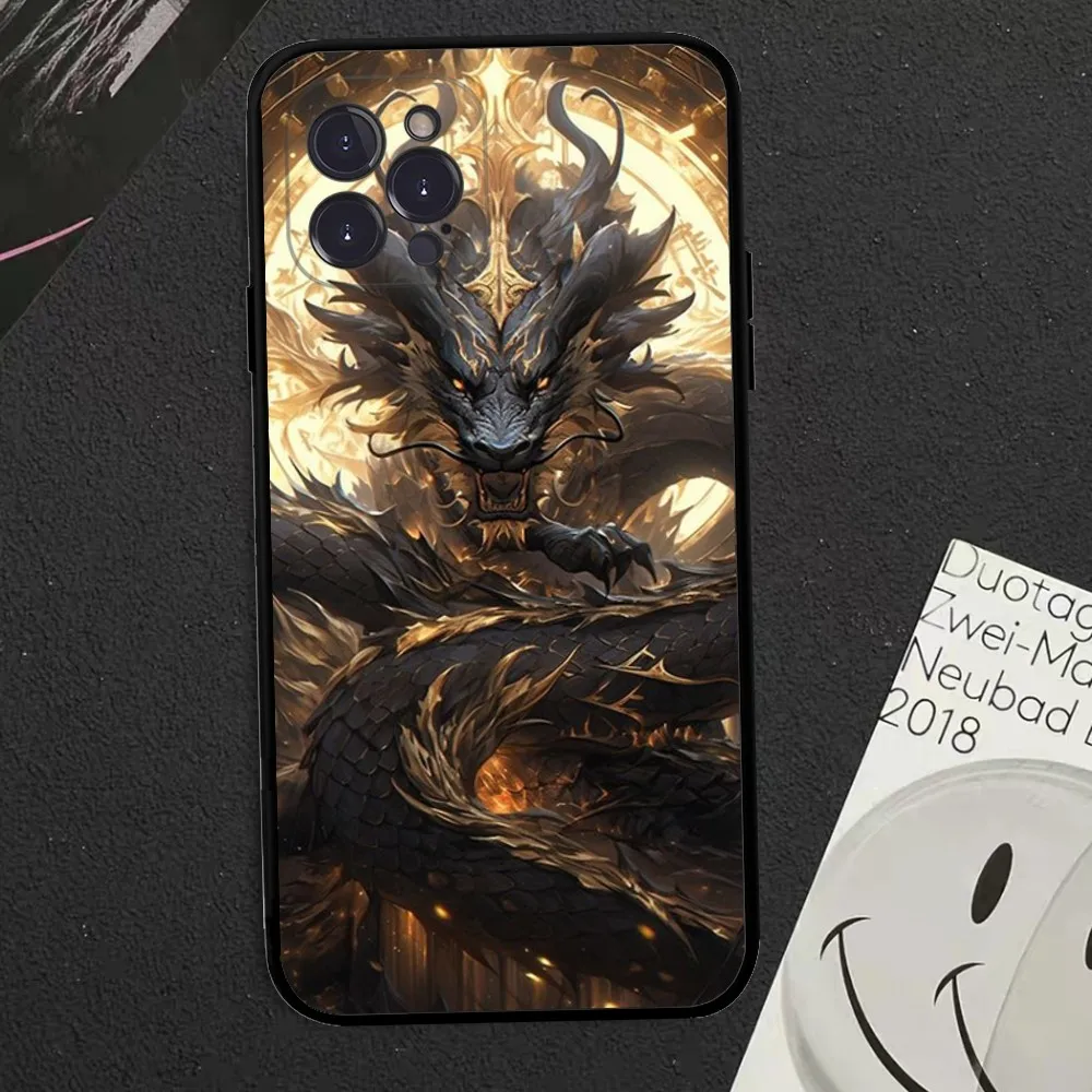 Dragon China Phone Case For iPhone 15 14 13 12 Mini 11 Pro XS Max X XR SE 6 7 8 Plus Soft Silicone Cover