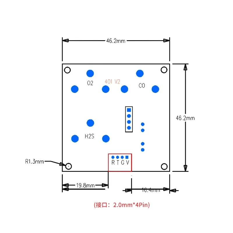 1 SZTUK 4IN1 O2 H2S CO CH4 Czujnik gazu klasy przemysłowej Wyjście UART Czujnik gazu SC401