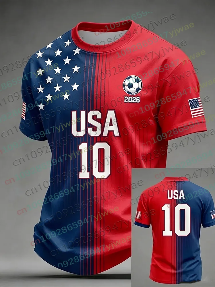 2026 USA Flag Soccer Jersey for Men Women Special Youth Football Jersey Summer Breathable Competition Training Parent-child Tops
