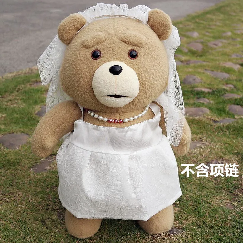 43cm 10 Movie Teddy Bear Ted 2 Plüschpuppe Spielzeug mit Schürze, weicher Plüsch als Weihnachts- oder Geburtstagsgeschenk für gute Freunde – Detail 7