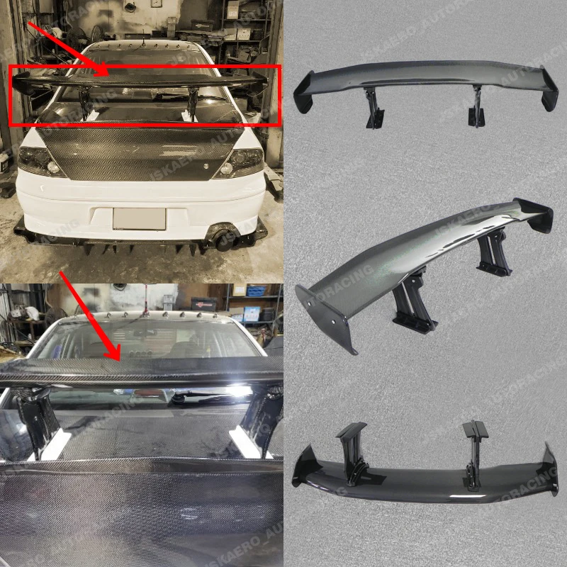 

For Mitsubishi Evolution EVO 7 8 9 Rear Trunk GT Spoiler Wing Lip Carbon Fiber car BodyKits