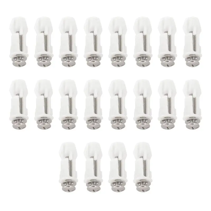 ABMH-Toilet Seat Hinges Screws WC Hole Fixing Easy Installation 20 Pack