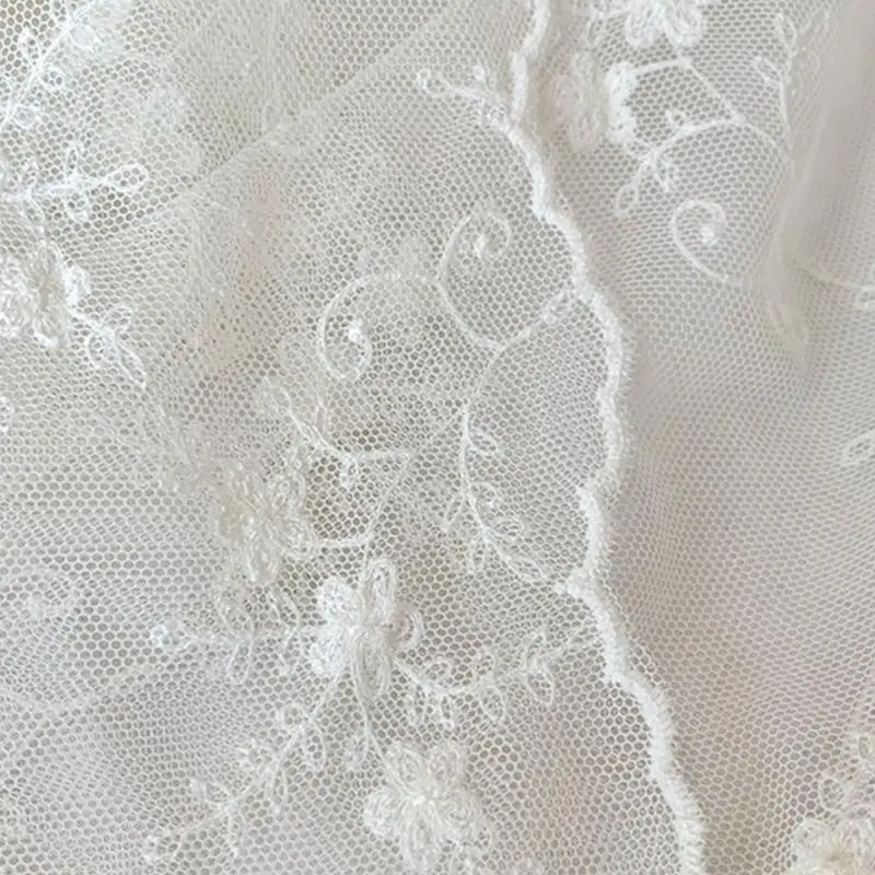 

31BF Прозрачный кружевной шарф с накидкой на плечо Пояс во французском стиле для различного наряда