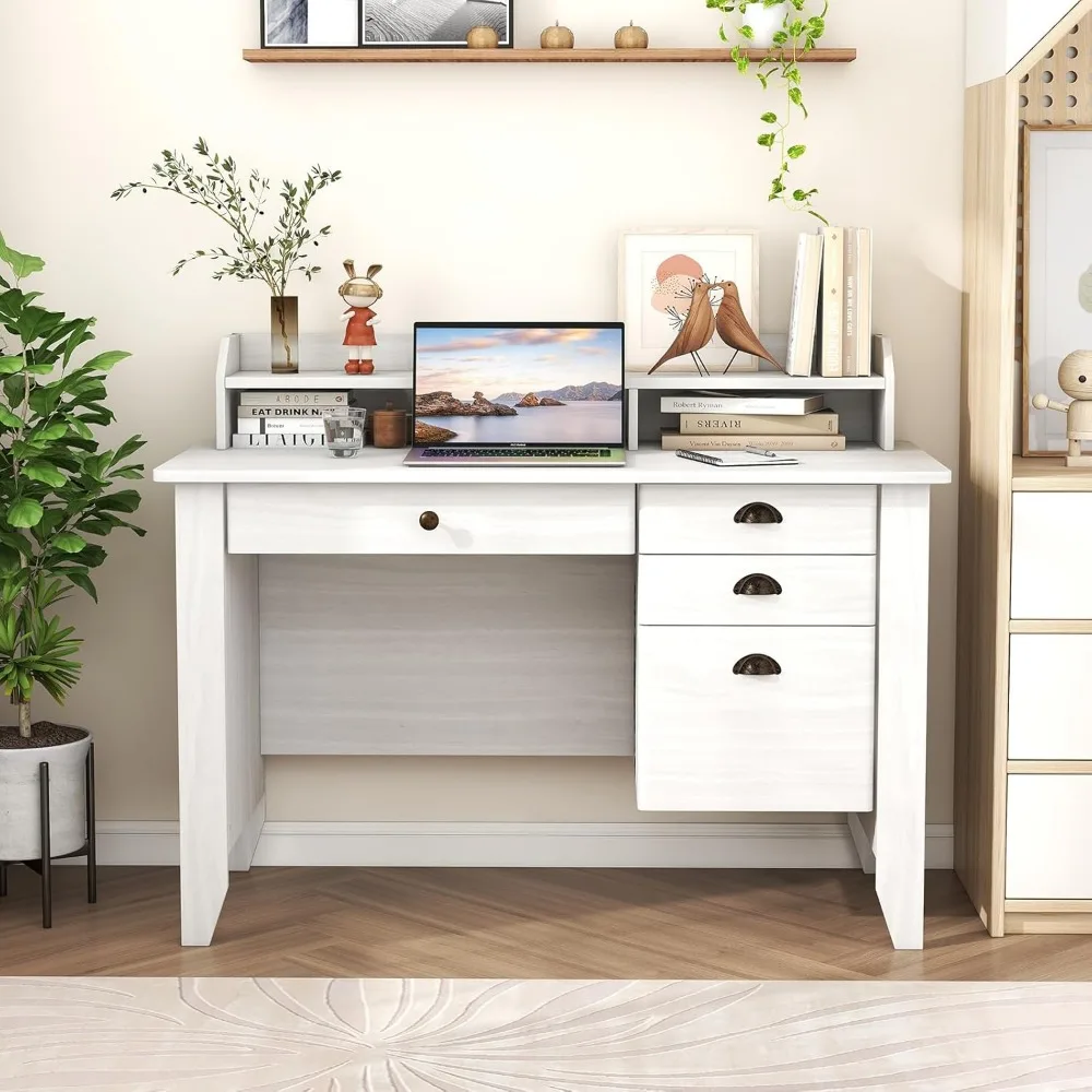 Estudo Desk com armazenamento gavetas, Estudo Desk