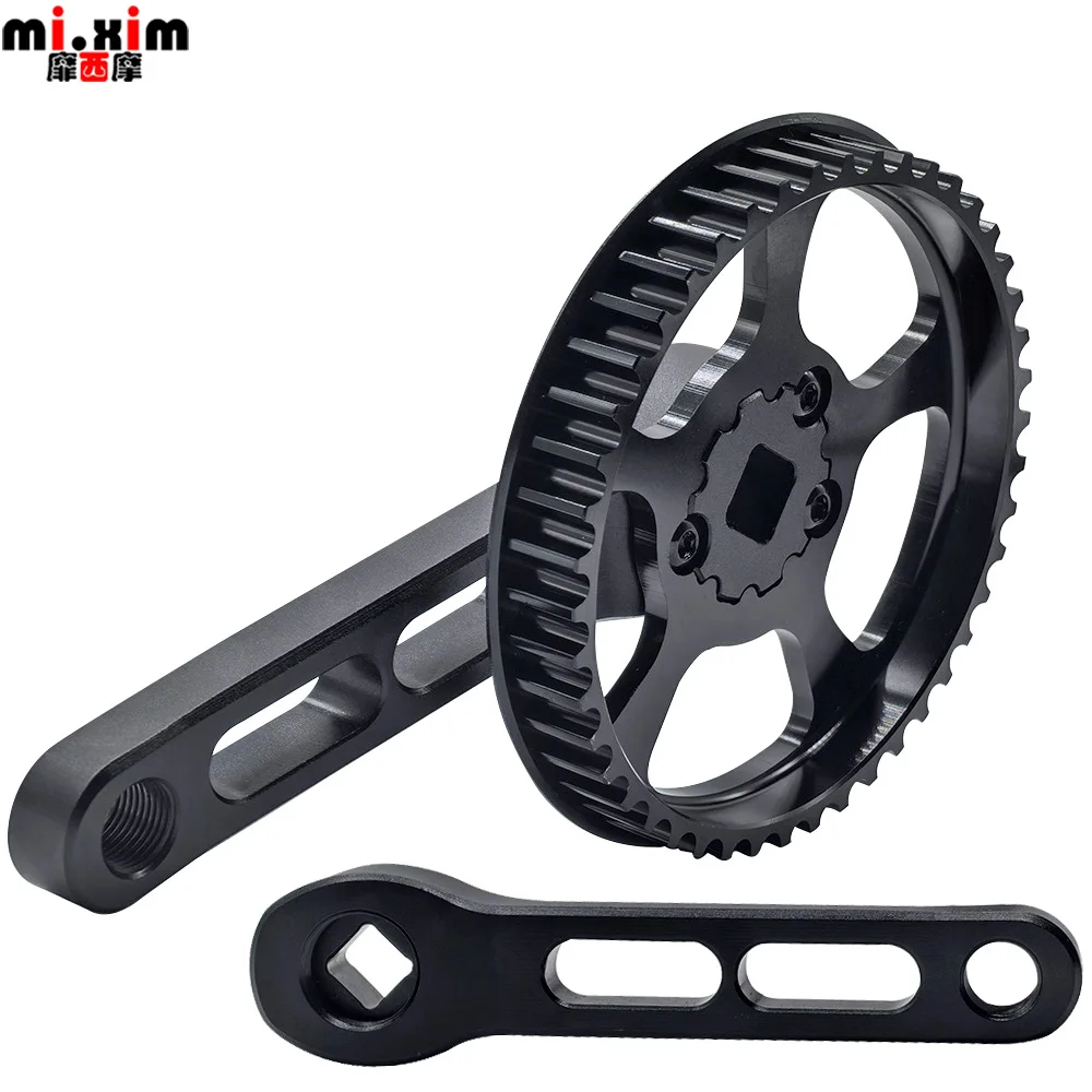 Children Bicycle Crankset 120mm Crank 46T Chainwheel Kids Bike Accessories for HDT-8M-12 Belt Pulley