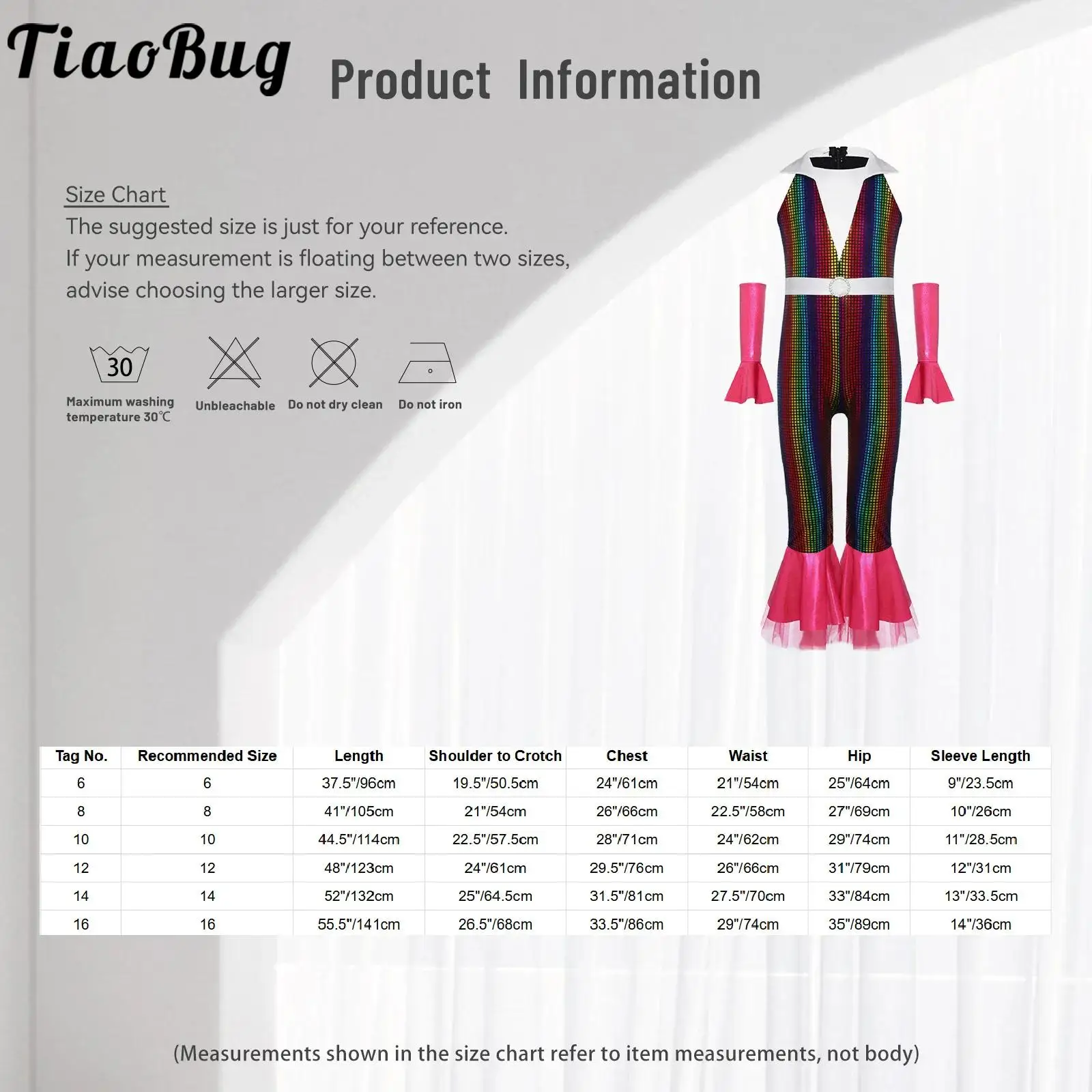 

Kids Girls 70s 80s Party Disco Cosplay Jumpsuit Jazz Ballroom Dance Stage Performance Costume Halloween Carnival Party Clothes