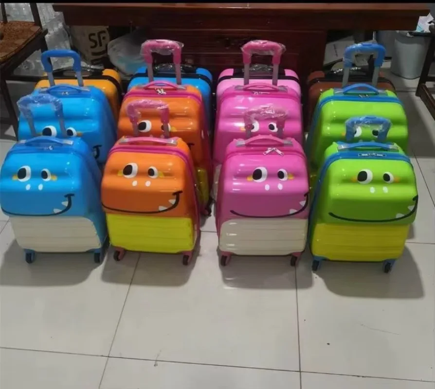 Imágenes de dibujos animados Bolsas de equipaje de viaje para niños Imagen personalizada Maleta con ruedas para niños Imágenes lindas Viaje de 18 pulgadas
