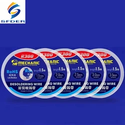 MECHANIC R300 Solder Wick Remover 1.5M Desoldering Braid 1.0–4.0mm for BGA Soldering Repair