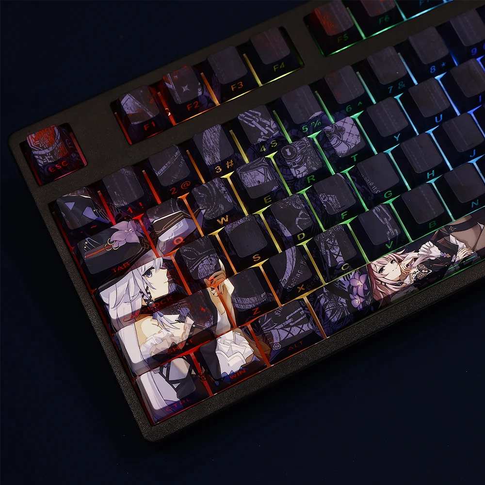 Honkai Star Rail Key Caps Anime Herta Keycaps PBT Cherry Profile Custom Designed Keycap Set For MX Switch Mechanical Keyboard