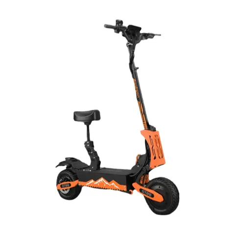 Arwibon 5600W Scooter électrique adulte double moteur vitesse maximale 46MPH,60V27AH, pneus tout-terrain 11 pouces Sport pliable eScooter avec siège