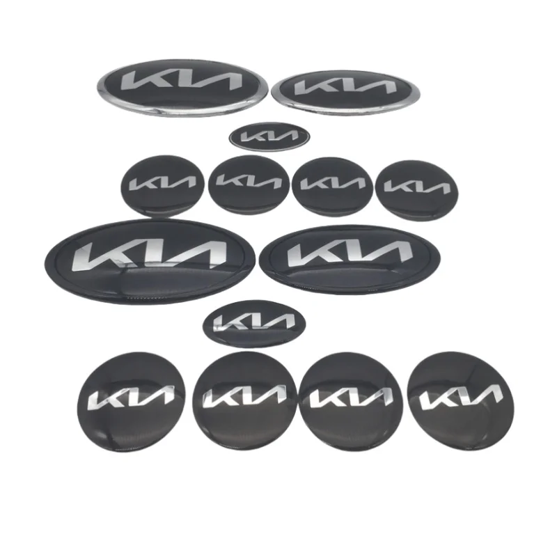 

7pcs/set for Car front Hood badge rear Trunk emblem Wheel Center Cover cap Steering sticker 1x130mm ,1x115mm,1x60mm,4x60mm