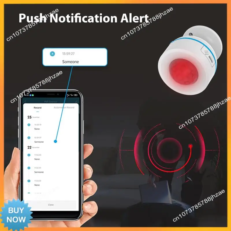 A10R Tuya Matter Thread PIR Detector de movimento sem fio Detector infravermelho de corpo humano Funciona com Homekit Alexa Google