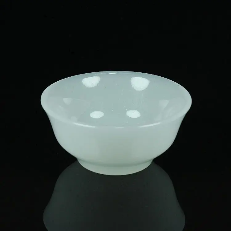 Natural White Jade Tea Cup Chinese Tea Ceremony White Porcelain Jade Stone Cup Health Gongfu Teaware Kung Fu Teaset Teacups