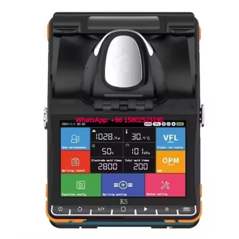 

K5 Fusion Splicer 6 Motor Core Alignment Mini Splicing Machine Optical Fiber Ftth Welding Equipment For Telecom