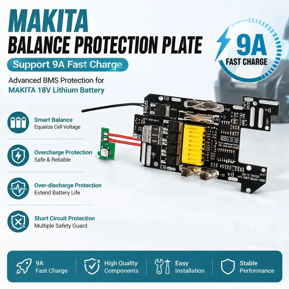 For MAKITA Balance Protection Plate Supports 9A Fast Charging With Full Functionality And Compatibility With BL1830/1860