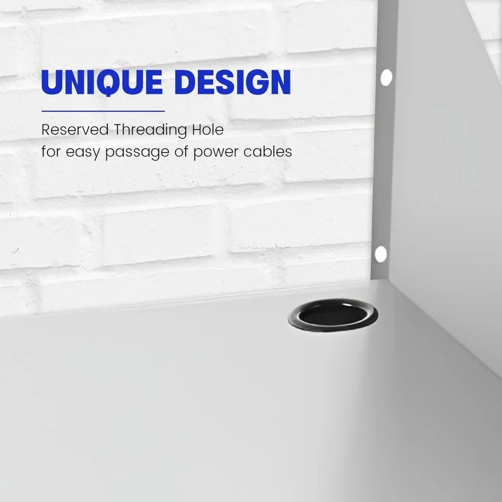 رف ميكروويف من الفولاذ المقاوم للصدأ عالي التحمل، 18 × 24 بوصة، سعة 200 رطل، رفوف معدنية مثبتة على الحائط للاستخدام التجاري