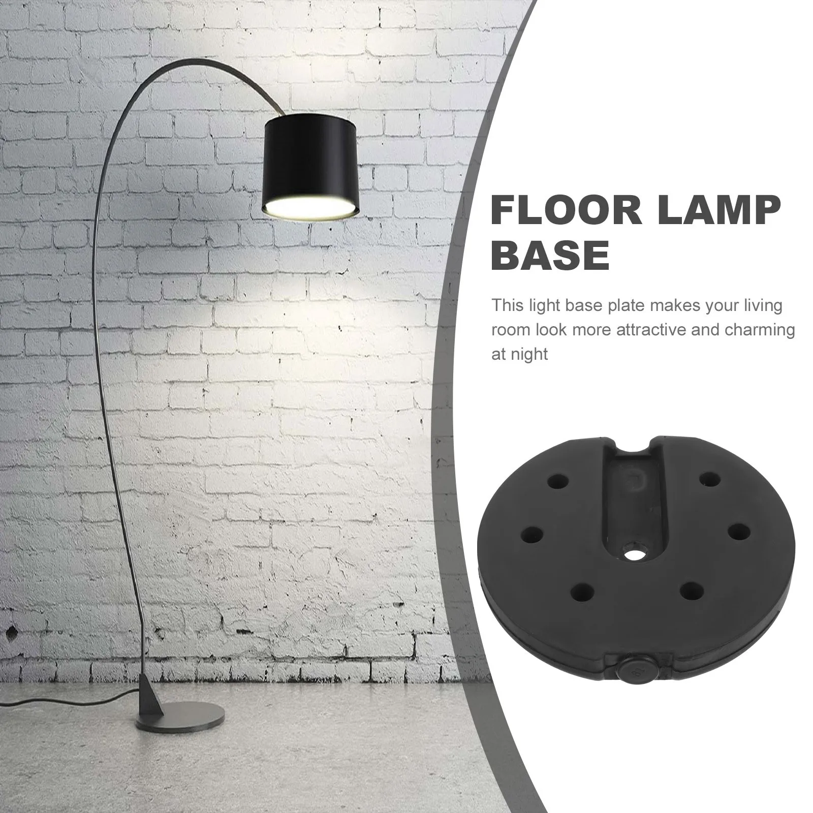 

1pcs Heavy Duty Iron Round Table Lamp Base Weight Metal Floor Light Holder, Lamp Chassis Stand, Desk Light Base