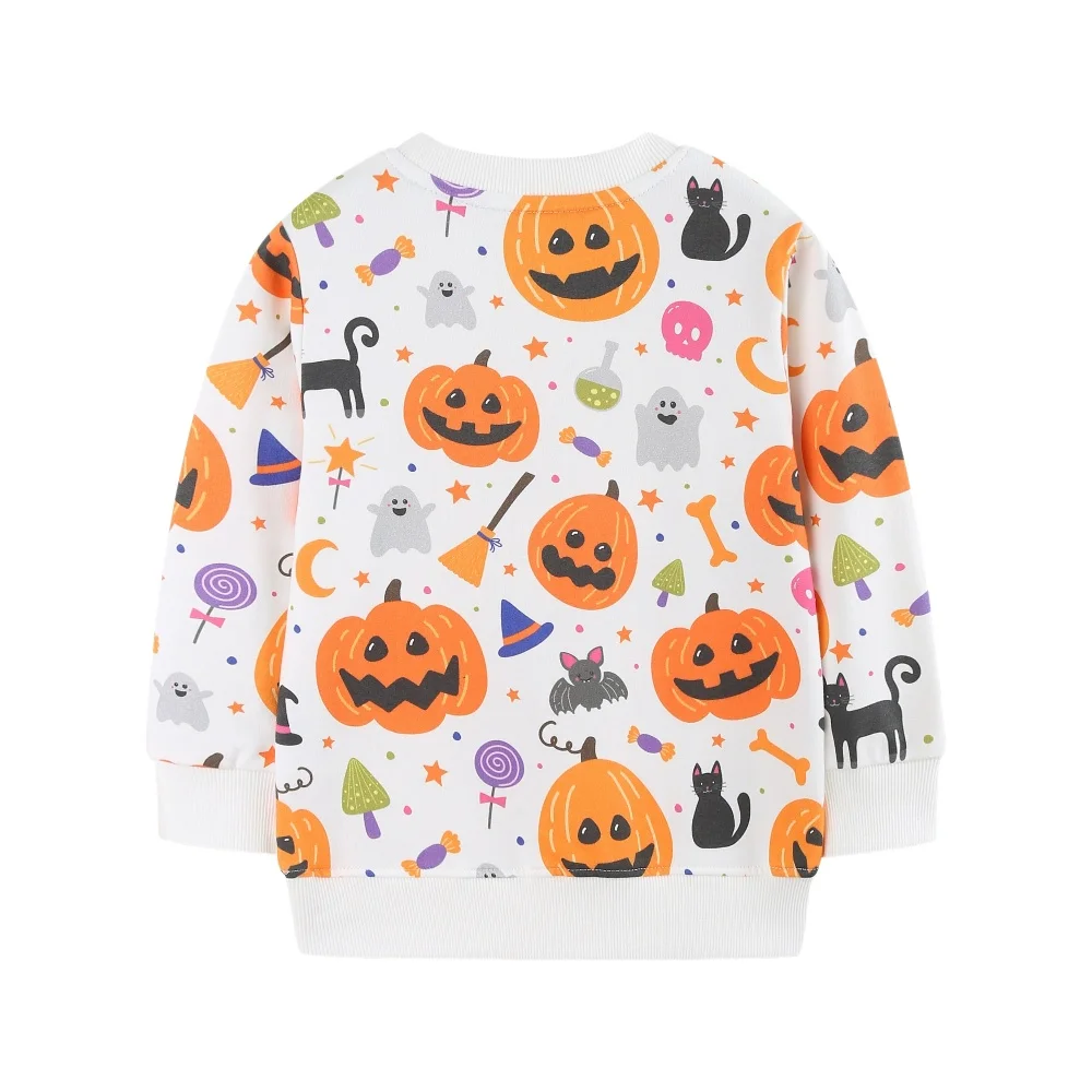 Jumping Meters 3-7T Kürbis Halloween Jungen Mädchen Sweatshirts Herbst Frühling Kinderkleidung Bestseller Sport Baby Shirts Tops – Detail 3