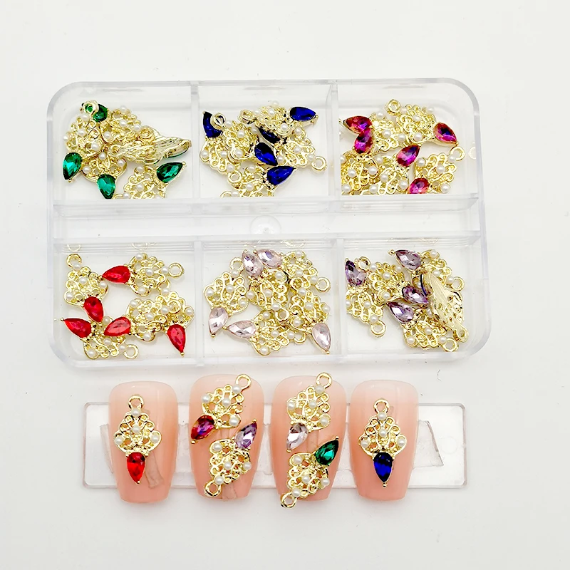 30 Stück Rosa Nagelcharms Legierung Strass 3D Stern Schmetterling Herz Kreuz Edelstein Nägel Kristall Diamant Nagelkunst Dekoration Zubehör