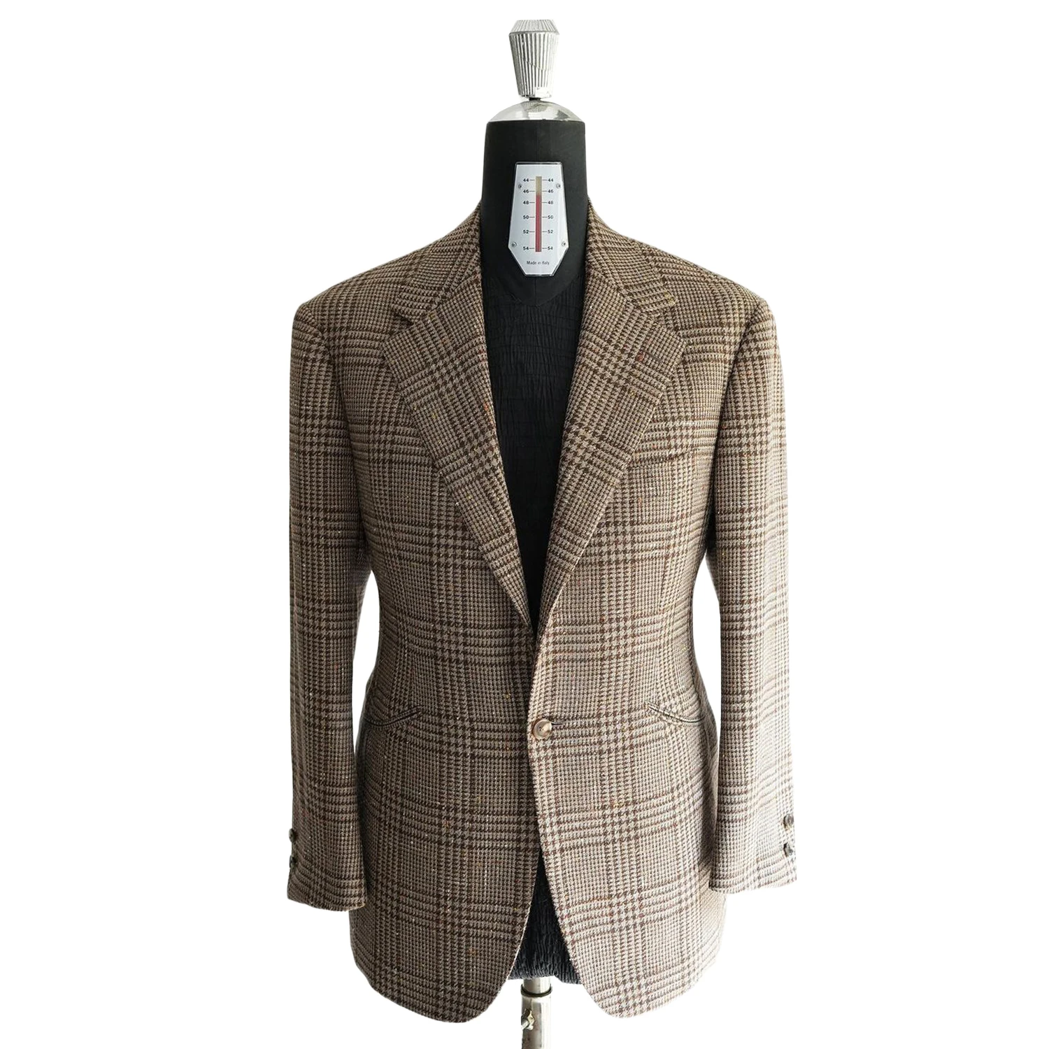 رجل تويد معطف الصوف ملابس العريس الرسمية العمل خمر الأعمال تخصيص البدلات الرسمية السترة 2 قطعة سترة وسترة