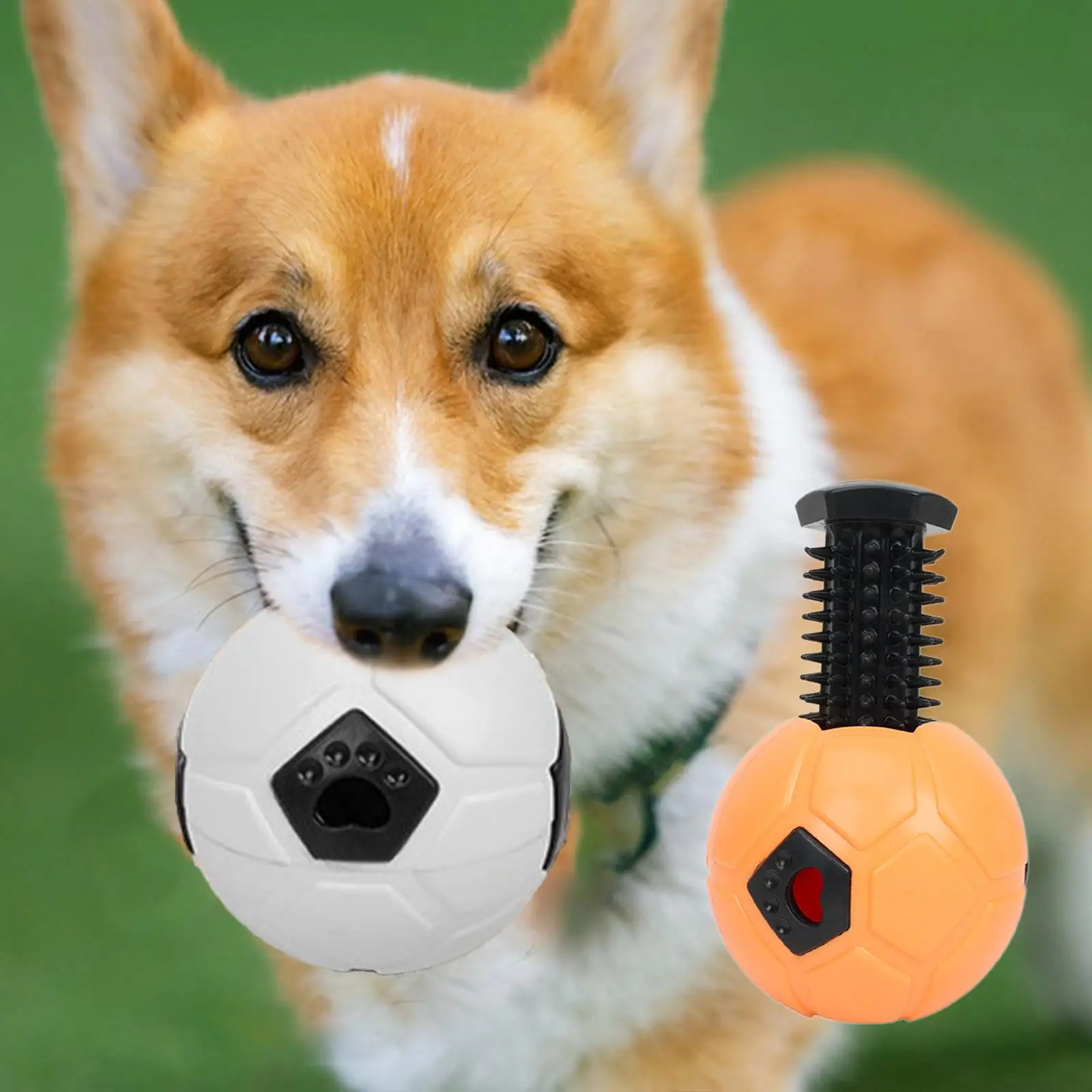

Dog Treat Dispensing Soccer Lightweight Practical Pet Slow Feeder Ball for Teeth Cleaning Exercise Chewing Educational Playing
