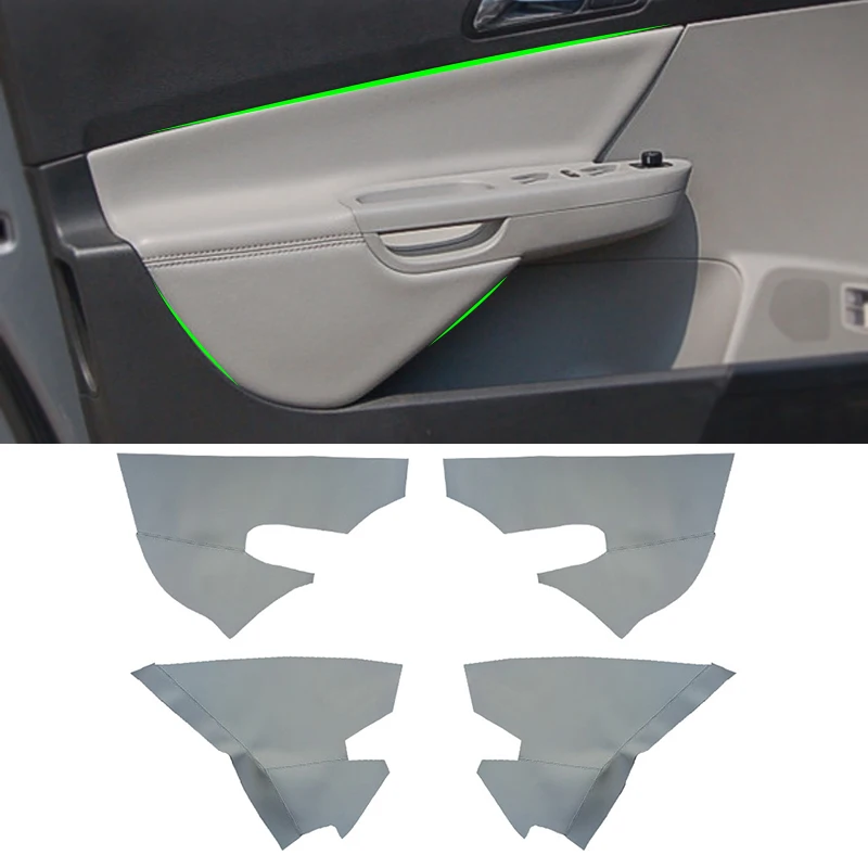 4Pcs Car Door Armrest Panel Microfiber Leather Protection Cover Trim Accessories for Passat B6 2006-2010