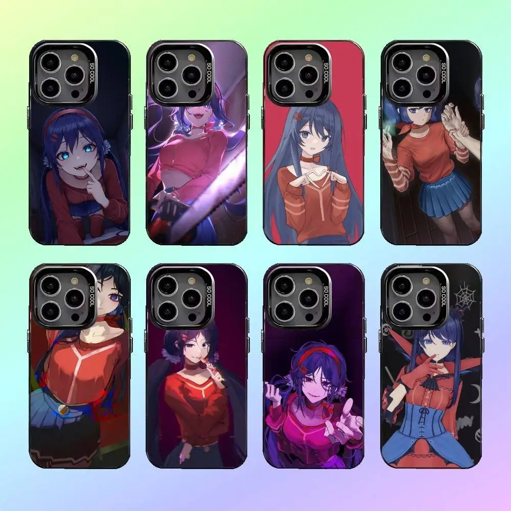 

Game M-Miside Mita Phone Case For iPhone17,16,15,14,13,12,11 Plus,Pro Max Colored silver phone case